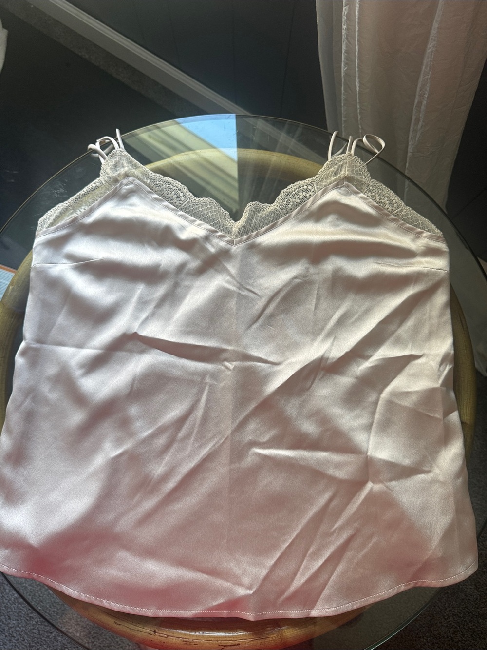 Abercrombie & Fitch Satin Lace-Trim Cami